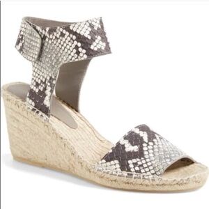 Snakeskin Wedge Sandals